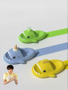 chikoku | Cute Ice Cream Shark Slip-resistant House Slippers
