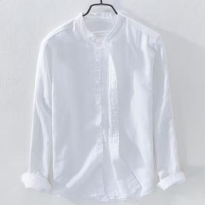 Big Sale Leak-Picking Oxford Woven Long Sleeves Shirt Mens Business Casual Spring & Fall Summer Men Work Shirt White Shirt