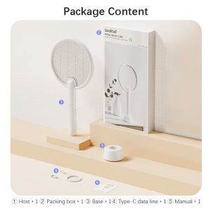 Qualitell ไม้ตียุง C4 เครื่องตียุงไฟฟ้า ไม้ตียุงไฟฟ้า ขนาด3500V มีไฟไล่ยุง ไม้ช็อตยุงไฟฟ้า ชาร์จ Type-C