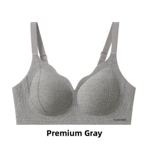 Miiow | Wireless Seamless Bra Womens Large Chest Small Chest Adjustment Anti Expansion Top U-Neck Soft Comfortable Gathered Underwear