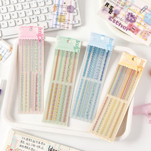 Elegant Lace Theme Pet Stickers Decorative Materials for Girls DIY Scrapbooking Paper Crafts Business Supplies Stationery