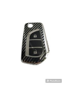 SARUNG CASING KUNCI REMOTE TOYOTA INNOVA REBORN KUNCI LIPAT CARBON CHROME LIMITED EDITION