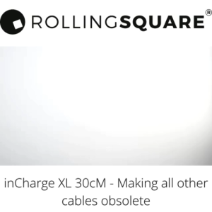 Rolling Square inCharge® XL 30cm 1ft 100W 6-in-1 Multi-Connector Universal Charging Cable - Charcoal Universal Plug New
