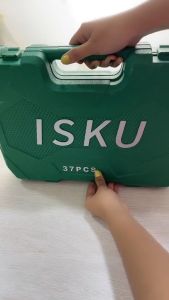 ISKU Tool kit Set alat Kunci Sok set 37pcs/kunci pas Set 12pcs 8-19mm 1/2 kunci Mata Sok lengkap 19pcs Kombinasi 1/2 72gigi Gagang ratchet Alat Perbaikan Mobil Toolbox/Kunci Set 37/61/82pcs Set kunci perbaikan mobil