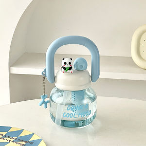 Cốc Nhựa Dung Tích Lớn Dễ Thương Có Ống Hút Cầm Tay Chịu Nhiệt Độ Cao Cốc Đựng Nước Phong Cách Mới 2024 Dành Cho Nữ