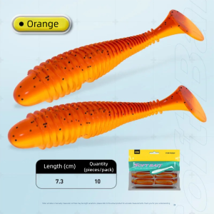 TRY&V | TRUVEX 5cm 7.2cm T Tail Soft Swimbait Fishing Lure Wobbler Predator Shad Isca Artificial Bait For Pike Seabass Perch