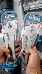 TOTAL คีมล็อคปากโค้ง 10 นิ้ว งานหนัก  THT191005 THT190703