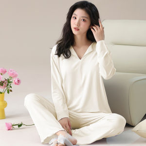 Miiow | Womens Sleepwear Set With Chest Pad Long Sleeve Long Pants Home Clothes 2025 New Style Spring Autumn Outerwear MiiOW Cat Person
