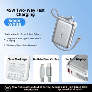 Awei | Ultra Large Capacity Dual Line 45W Fast Charging Portable Power Bank 20000mAh