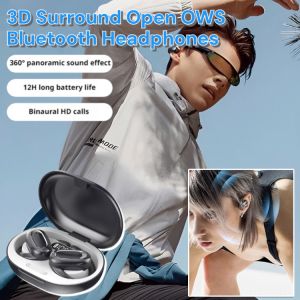 3D Surround Open OWS Bluetooth Headphones Wireless HiFi Stereo Ear-Hook Sports Earphone Type-C Chargeable Headset