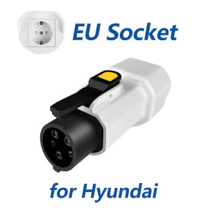 EVqiaoyi Type1 V2L Discharger Adapter with EU Socket Vehicle to Load Plug for IONIQ 5/6 KIA EV6/9 MG for Outdoor Power Supply