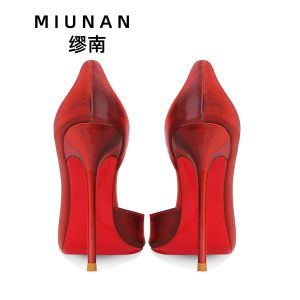 Miaonan Red High Heels Womens 2025 New Thin Heel Red Sole Pointed Toe High Heels Not Tired Footstep Fashionable Elegant