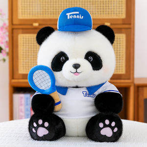 QIAOSHANG | Cute Cartoon Panda Plush Toy with Sports and Dressing Features