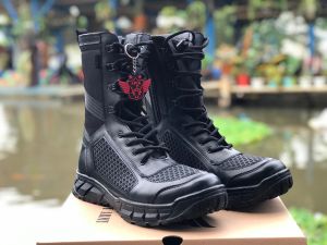 APIK SEPATU PDL TNI POLRI TAWON TALI BIASA KULIT SAPI hitam pertengahan betis
