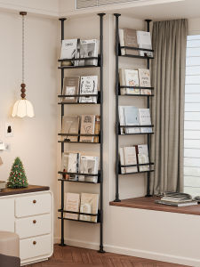 QIANKUOTAI | Corner-to-Ceiling Space Saving Bookshelf Storage