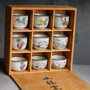Japanese Style Ceramic Tea Cup Small  Hand-Painted Ruyao Owner Cup for Appreciating Tea And Gongfu Tea Sets