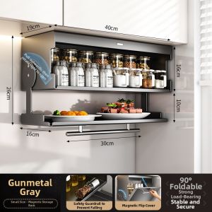 MLZH | Foldable Wall-mounted Spice Rack Double Layers