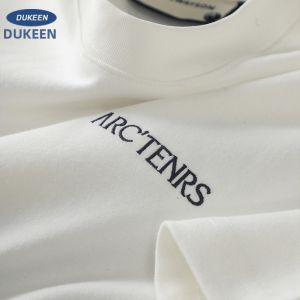 DUKEEN | Heavyweight Knitted Embroidery American Style Mens Short Sleeve T-Shirt