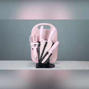 ชุดมีดทำครัว 7 ชิ้น ชุดมีดญี่ปุ่น มีดทำครัว มีดผลไม้ กรรไกรทำครัว ชุดมีดทำครัว เครื่องครัว สแตนเลส มีชั้นวางมีด