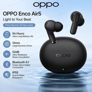 OPPO | OPPO Enco Air 5 TWS Wireless Bluetooth 6.0 Earphone ANC Active Noise Canceling 54h Battery Life for Android IOS Headphone Air5