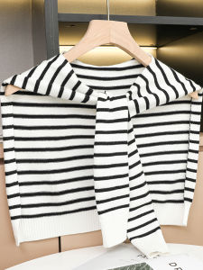 Khăn Choàng Cổ Nhỏ Dệt Kim Cho Nữ Mùa Xuân Thu Đi Làm Áo Khoác Ngoài Giả Cổ Khăn Choàng Lông Cừu Làm Mát Máy Lạnh