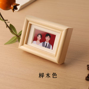 Marriage Photo Frame 2-Inch Registration Document Mini Tabletop Advanced Couple Wedding Dress 6-Inch Photo Frame Rectangle Real Wood