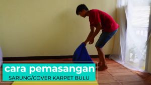 Sarung / Cover Non Anti Slip karpet bulu rasfur uk 150x100cm LP