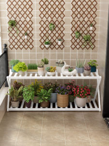Modern Simplicity Multi-tiered Plant Stand Rack Balcony Living Room Floor-standing Storage Shelf for Green Ivy Succulent Pots