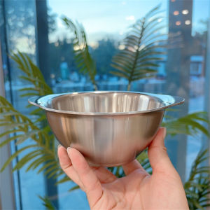 Bát Ăn Trưa Bằng Thép Không Gỉ 18/10 Dày Chống Rơi Cho Trẻ Em Bát Ăn Kèm Thức Ăn Dặm Nhỏ 14cm Bát Tròn Bằng Thép Không Gỉ