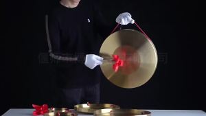 <1122> สามประโยคครึ่งชุดฆ้องทองแดงกลองฉิ่ง 32CM42 ฆ้องและกลองทองแดงบริสุทธิ์ชุบทองแดงซม.