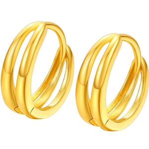 Elegant Gold Color S925 Silver Women French Earrings