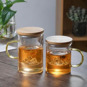 Tea Water Separation Filter Glass Cup