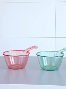 Plastic Water Spoon Clear Water Dipper Tabo - Aesthetic Transparent Scooper for Bathroom Toilet Household Use