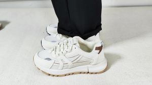 SHOEVO Sneakers Nyaman Chic untuk Wanita - Bernapas Bergaya dalam Warna Biru/Khaki ST076