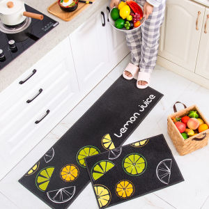 Waterproof Kitchen Entrance Mat Anti-Slip Oil Resistant Home Use Door Mat Dirt Proof Long Strip Carpet Entrance Door Mat