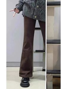 Retro American High Waist Slightly Flared Jeans Female 2024 Autumn and Winter Plus Size Elastic Slim Fit Slimming Horseshoe Pants