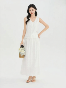 SANFU | Summer New Beaded and Belted Outfit with Side Pocket