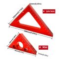 Thước Đo Góc Hợp Kim Nhôm 45 Độ Cho Chế Biến Gỗ Tam Giác Đế Chế & Hệ Mét Công Cụ Đo Vuông Của Thợ Mộc. 