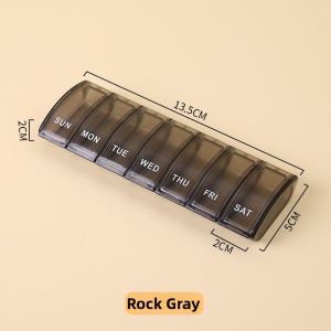 Besee | Portable Weekly 7 Compartment Pill Organizer Long Rectangle