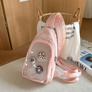 Lightweight Cute Crossbody Backpack Simple Stylish Nylon Material for Students Casual Leisure Wind Small Size Backpack for Women