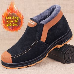 Anti-Slip Warm Cotton Shoes for Elderly Men