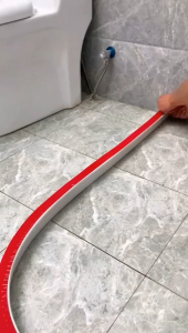 Combo Thanh silicon để chặn tràn nước nhà tắm nhà bếp - Tùy chọn kích thước 50 cm 100 cm màu xám màu trắng