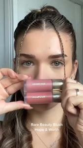 Rare Beauty Mild Touch Velvet Fluffy Silky Creamy-to-dust Cheek Tint Sheer And Slim Fit Mild Touch Fluid Blush Organic Glow