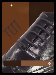 Leather Shoes Shoelace Bean Bag No Tie Men No Tie Elastic Silicone round No Tie Fixed Black Brown Business Formal Wear