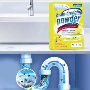 Sewer Unblocking Powder Pipe Cleaning Powder Unblocking Agent Bubble Powder Floor Drain Clogging Dissolution Odor Removal 6Pack
