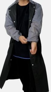 Jas Hujan Transparan/Ponco Korea Terusan Kancing Fashion Hoodie Cewek Cowok (LW-80918)