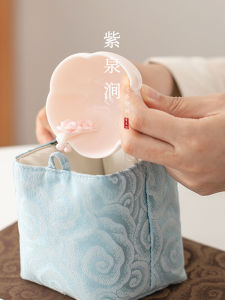 ZiQuanJian Ceramic Gongfu Tea Set Handmade Flower Tea Cup Jade Color Chinese Style Tea Utensils Tea Drinking Accessories