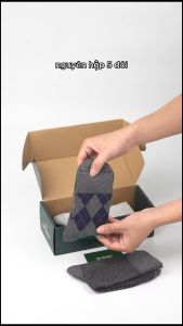 Hộp 5 đôi vớ cổ cao nam đi giày tây Mr.Socks màu xám chất liệu cotton cao cấp khử mùi thoáng khí - GOM-MIX15-CB5