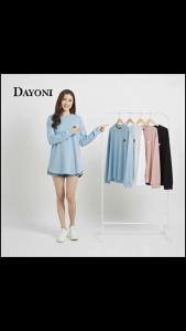 Dayoni Korean Women Cute Graphic Oversize Casual Loose Long Sleeve Round Neck Sweater
