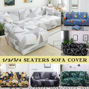 Elastic Sofa Cover Printed Seat Cover Stretchable Slipcover Sofa Protection L shape Slipcovers Furniture Protector
